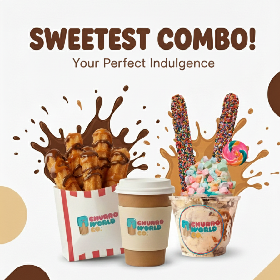 combo ice cream churro world