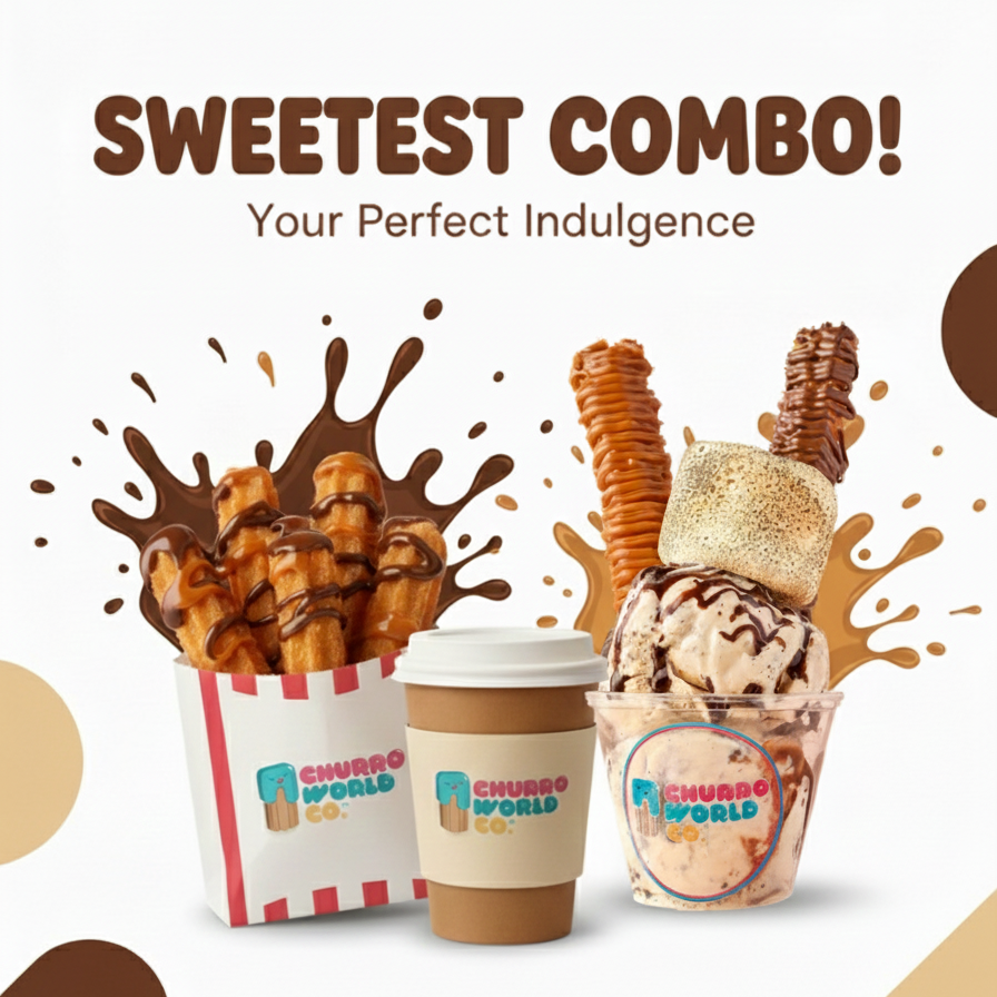 combo ice cream churro world