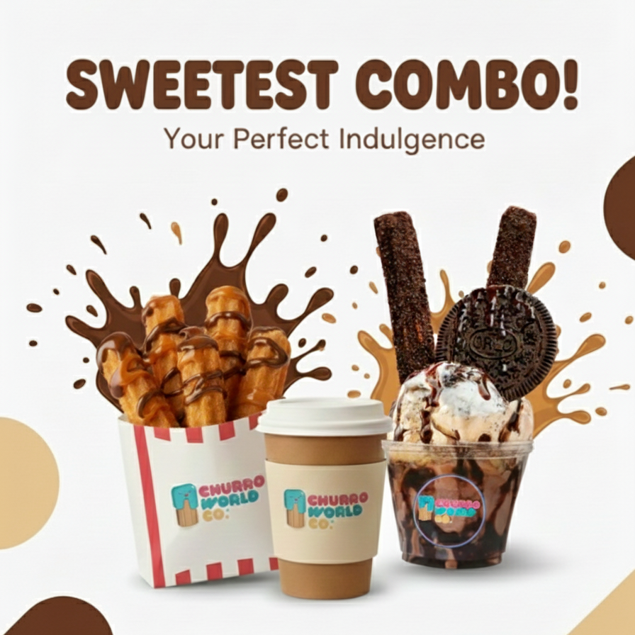 combo ice cream churro world